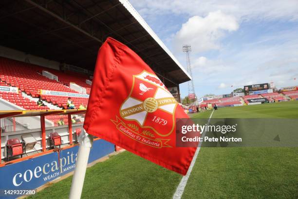 General view of the County Ground prior to the Sky Bet League Two between Swindon Town and Northampton Town at County Ground on October 01, 2022 in...