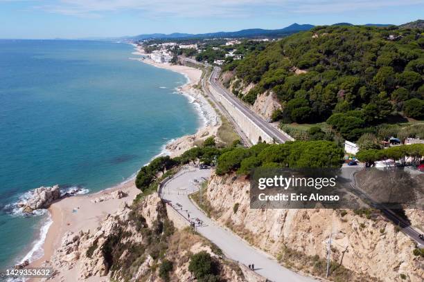 General view of Calella ahead of IRONMAN Barcelona on October 01, 2022 in Barcelona, Spain.