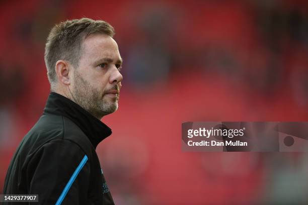 Michael Beale, Manager of Queens Park Rangers looks on during the Sky Bet Championship between Bristol City and Queens Park Rangers at Ashton Gate on...