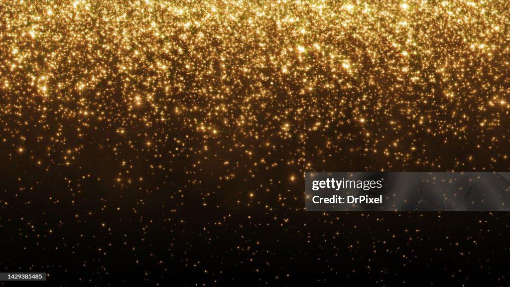Glittering Golden Particles