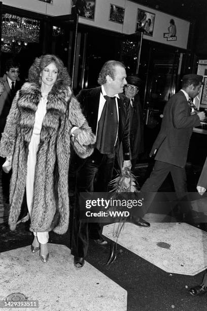 Andrea Savio and Tony Curtis attend an event, benefitting the Mountbatten Memorial Fund, at the Ziegfeld Theatre in New York City on December 15,...