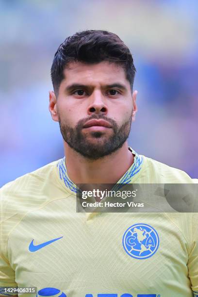 Nestor Araujo of America looks on during the 17th round match between Puebla and America as part of the Torneo Apertura 2022 Liga MX at Cuauhtemoc...