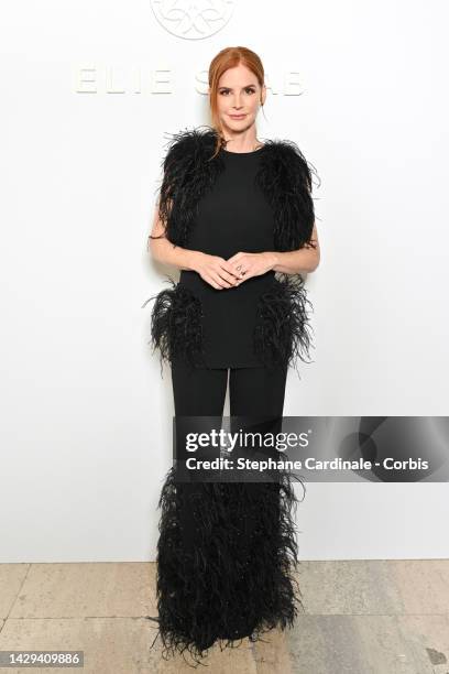 Sarah Rafferty attends the Elie Saab Womenswear Spring/Summer 2023 show as part of Paris Fashion Week on October 01, 2022 in Paris, France.