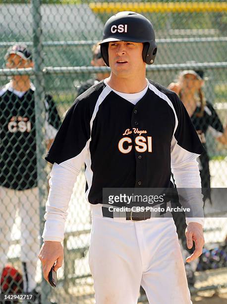 Altered Stakes" -- Nick Stokes wants the CSI team to win the annual softball game against the vice, on CSI: CRIME SCENE INVESTIGATION, Wednesday,...