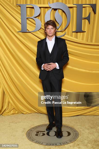 Jordan Barrett attends the #BoF500 gala during Paris Fashion Week Spring/Summer 2023 on October 01, 2022 in Paris, France.