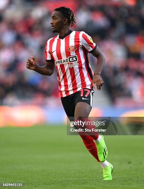 Sunderland player Abdoullah Ba in action during the Sky Bet Championship between Sunderland and Preston North End at Stadium of Light on October 01,...