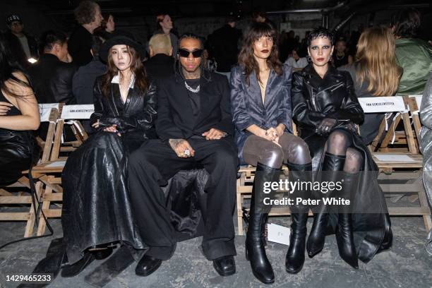 Sandara Park, Tyga, Maria Chon and Halsey attend the Ann Demeulemeester Womenswear Spring/Summer 2023 show as part of Paris Fashion Week on October...