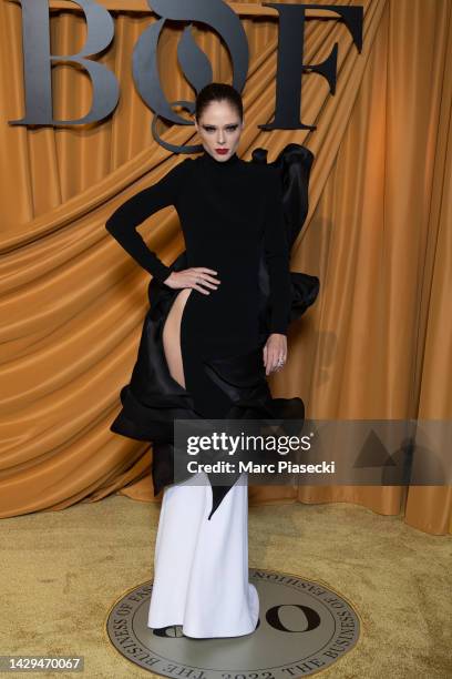 Model Coco Rocha attends the #BoF500 gala during Paris Fashion Week Spring/Summer 2023 on October 01, 2022 in Paris, France.