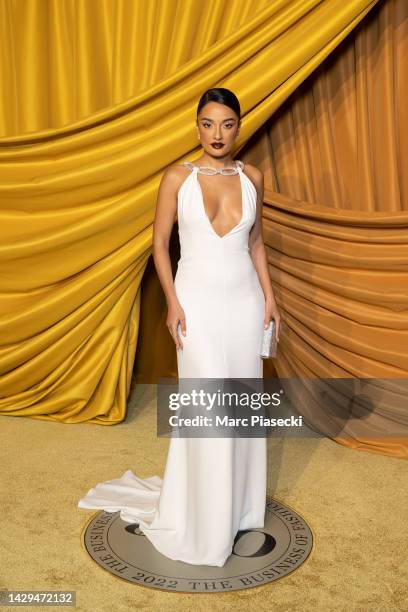 Amina Muaddi attends the #BoF500 gala during Paris Fashion Week Spring/Summer 2023 on October 01, 2022 in Paris, France.