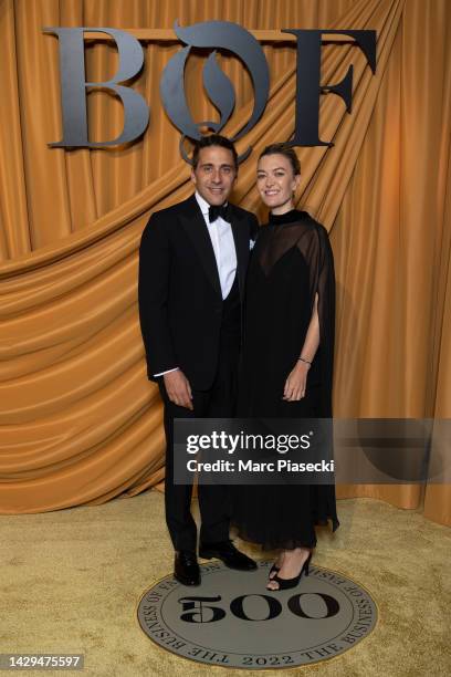 Carlos Torretta and Marta Ortega attend the #BoF500 gala during Paris Fashion Week Spring/Summer 2023 on October 01, 2022 in Paris, France.