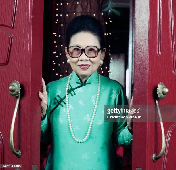 Madame Wu, is the owner of famed restaurant 'Madame Wu's Garden', December 5, 1997 in Santa Monica, California.
