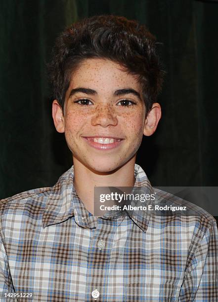 Actor Cameron Boyce attends a VIP screening of Disney Nature's "Chimpanzee" at the El Capitan Theatre on April 15, 2012 in Hollywood, California.