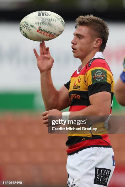 Cortez Ratima of Waikato looks on during the round nine Bunnings NPC match between Waikato and Bay of Plenty at FMG Stadium, on October 02 in...