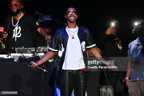 King Combs performs onstage during the Atlanta R&B Music Experience concert at State Farm Arena on October 01, 2022 in Atlanta, Georgia.