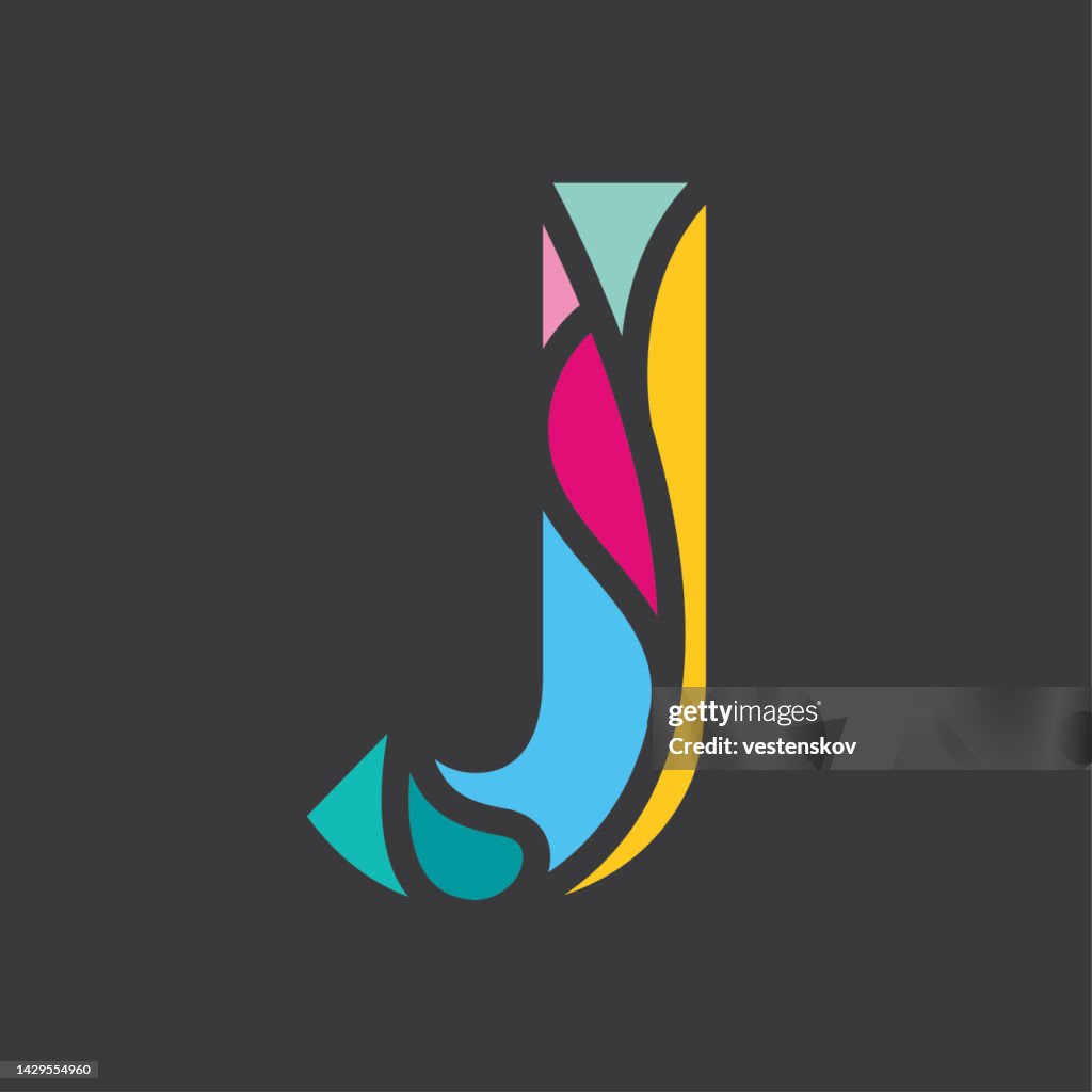 Moderne bunte Blockalphabete Vektorillustration