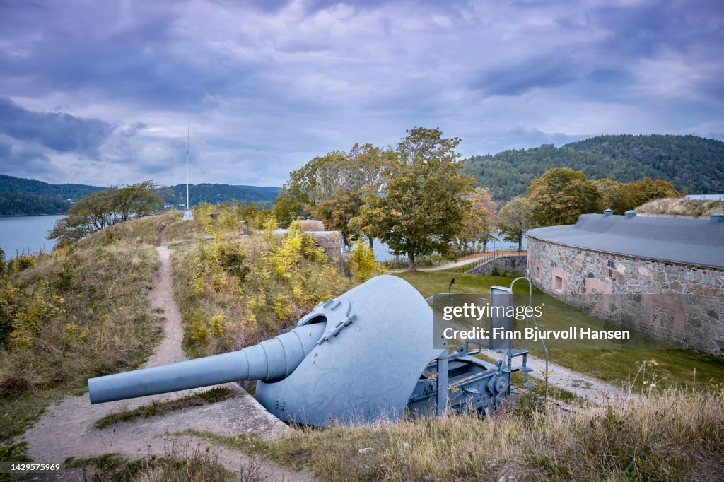 Old canon at Oscarsborg Fortress in Norway