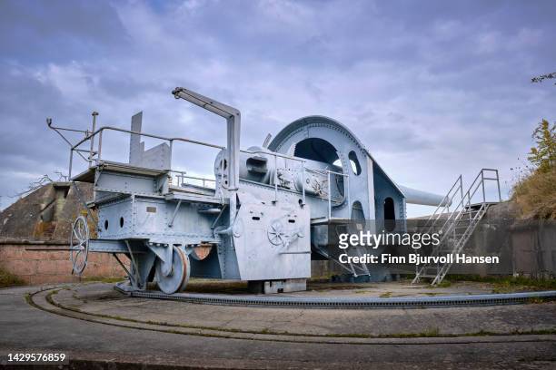 old canon at oscarsborg fortress in norway - finn bjurvoll stock pictures, royalty-free photos & images