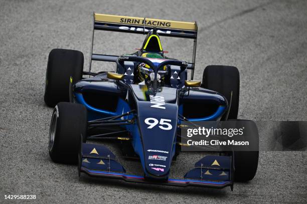 Beitske Visser of Netherlands and Sirin Racing drives on track during the W Series Round 6 race at Marina Bay Street Circuit on October 02, 2022 in...