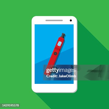 Vape Pen Smartphone Icon Flat Vape Pen Smartphone Icon Flat