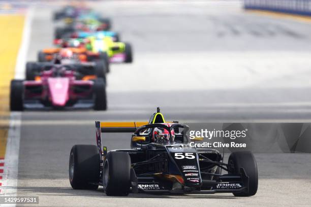 Jamie Chadwick of Great Britain and Jenner Racing drives on track during the W Series Round 6 race at Marina Bay Street Circuit on October 02, 2022...
