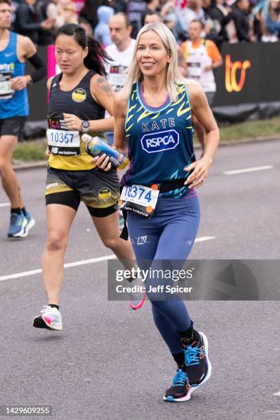 Kate Lawler at the start of the 2022 TCS London Marathon on October 02, 2022 in London, England.