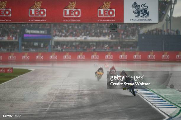 Moto2 rider Filip Salac of Czech Republic and Gresini Racing Moto2 leads the race during the race of the MotoGP OR Thailand Grand Prix at Chang...
