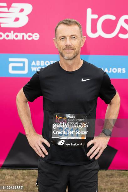 Gary Rowett at the start of the 2022 TCS London Marathon on October 02, 2022 in London, England.