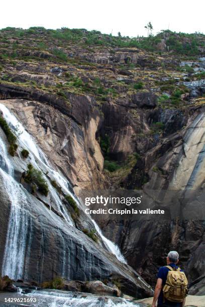 ezaro waterfall - distinguished gentlemen with white hair stock pictures, royalty-free photos & images