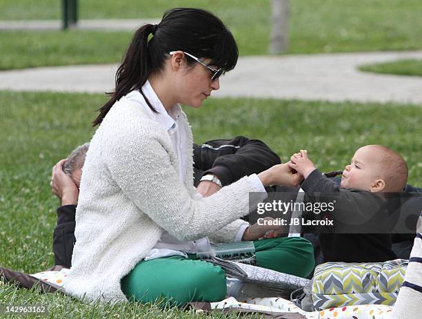 Selma Blair and Arthur Bleick are seen on April 15, 2012 in Los Angeles, California.