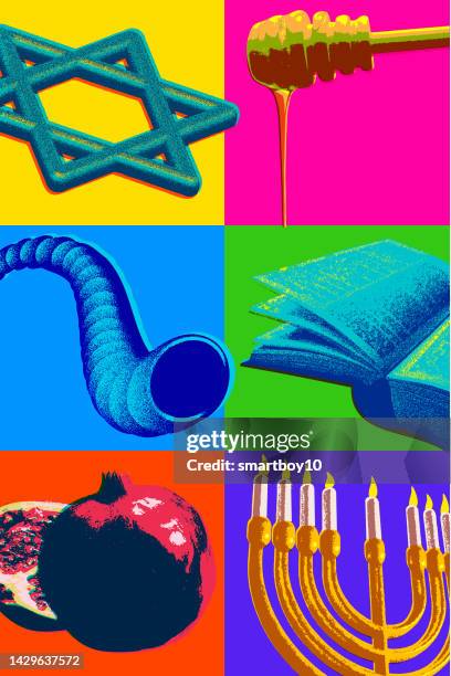 yom kippur (day of atonement) - yom kippur stock illustrations