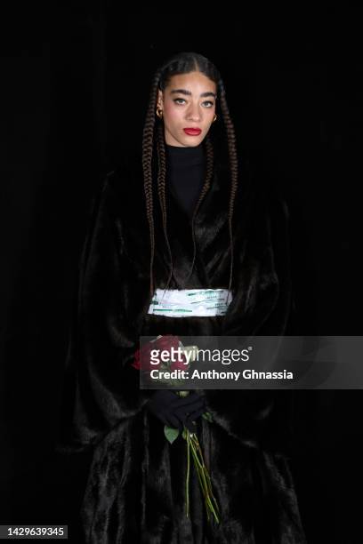 Reign Judge attends the Balenciaga Womenswear Spring/Summer 2023 show as part of Paris Fashion Week on October 02, 2022 in Villepinte, France.