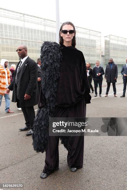 Vittoria Ceretti attends the Balenciaga Womenswear Spring/Summer 2023 show as part of Paris Fashion Week on October 02, 2022 in Villepinte, France.