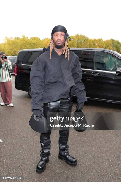 Offset attends the Balenciaga Womenswear Spring/Summer 2023 show as part of Paris Fashion Week on October 02, 2022 in Villepinte, France.