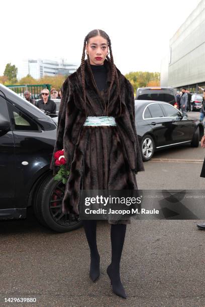 Reign Judge attends the Balenciaga Womenswear Spring/Summer 2023 show as part of Paris Fashion Week on October 02, 2022 in Villepinte, France.