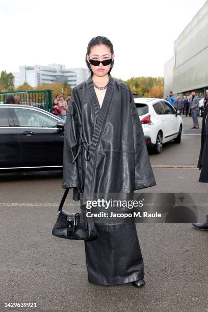 Jaime Xie attends the Balenciaga Womenswear Spring/Summer 2023 show as part of Paris Fashion Week on October 02, 2022 in Villepinte, France.