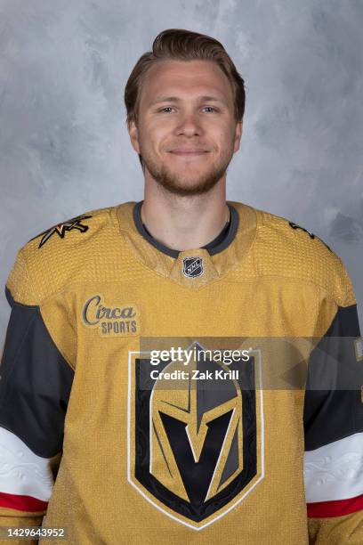 William Karlsson of the Vegas Golden Knights poses for his official headshot for the 2022-2023 season on September 21, 2022 at City National Arena in...