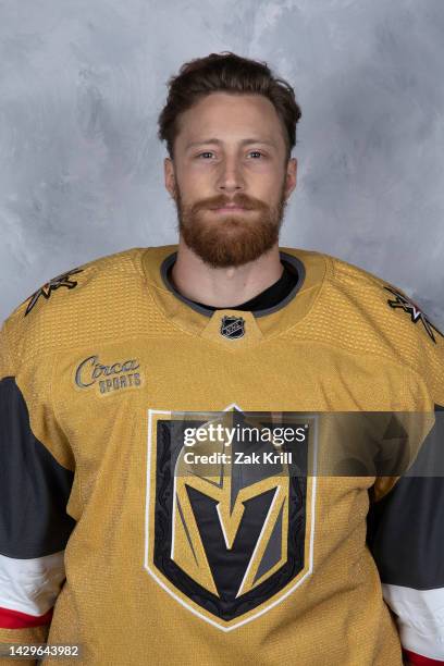 Laurent Brossoit of the Vegas Golden Knights poses for his official headshot for the 2022-2023 season on September 21, 2022 at City National Arena in...