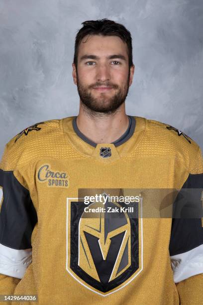 Nicolas Roy of the Vegas Golden Knights poses for his official headshot for the 2022-2023 season on September 21, 2022 at City National Arena in Las...