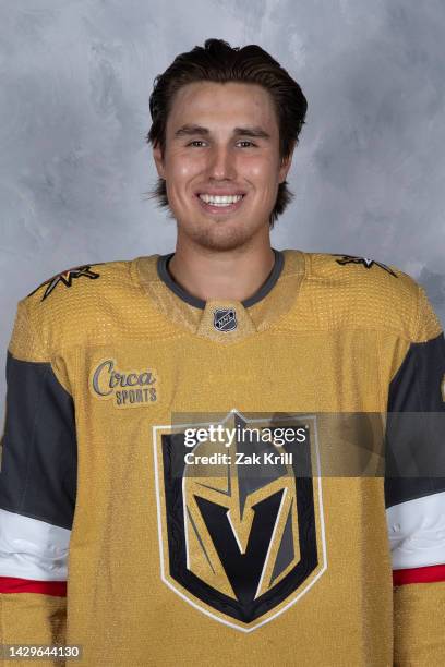 Zach Whitecloud of the Vegas Golden Knights poses for his official headshot for the 2022-2023 season on September 21, 2022 at City National Arena in...