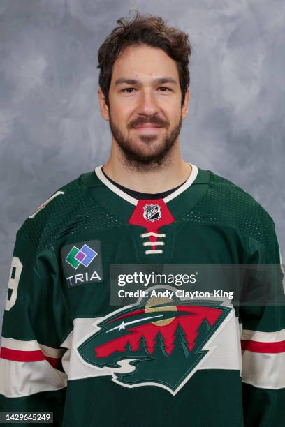 Frederick Gaudreau of the Minnesota Wild poses for his official headshot for the 2022-2023 season on September 21, 2022 at the Tria Practice Rink in...