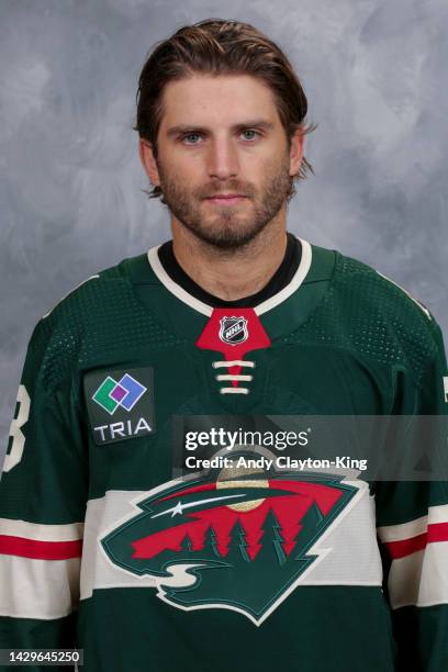 Ryan Hartman of the Minnesota Wild poses for his official headshot for the 2022-2023 season on September 21, 2022 at the Tria Practice Rink in St....