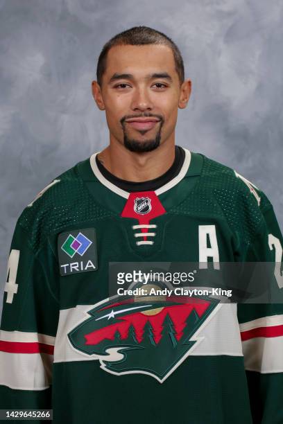 Matt Dumba of the Minnesota Wild poses for his official headshot for the 2022-2023 season on September 21, 2022 at the Tria Practice Rink in St....