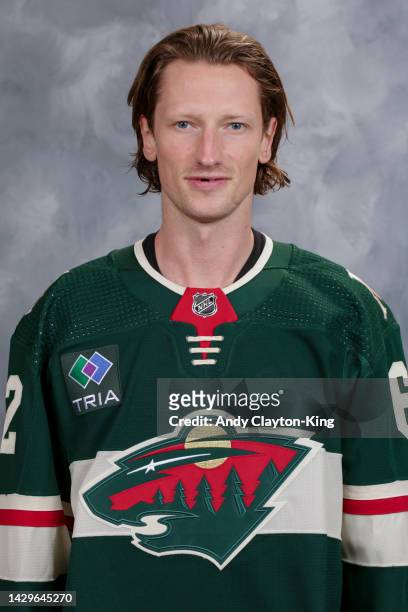 Andrej Sustr of the Minnesota Wild poses for his official headshot for the 2022-2023 season on September 21, 2022 at the Tria Practice Rink in St....