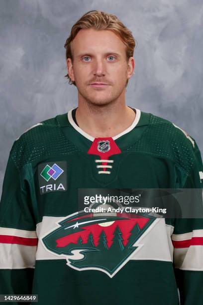Jonas Brodin of the Minnesota Wild poses for his official headshot for the 2022-2023 season on September 21, 2022 at the Tria Practice Rink in St....