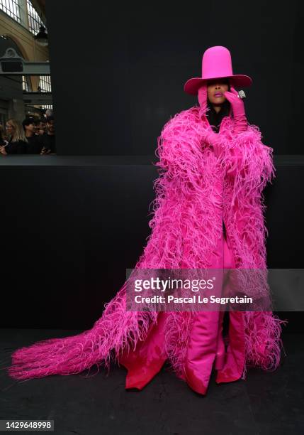 Erykah Badu attends the Valentino Womenswear Spring/Summer 2023 show as part of Paris Fashion Week on October 02, 2022 in Paris, France.