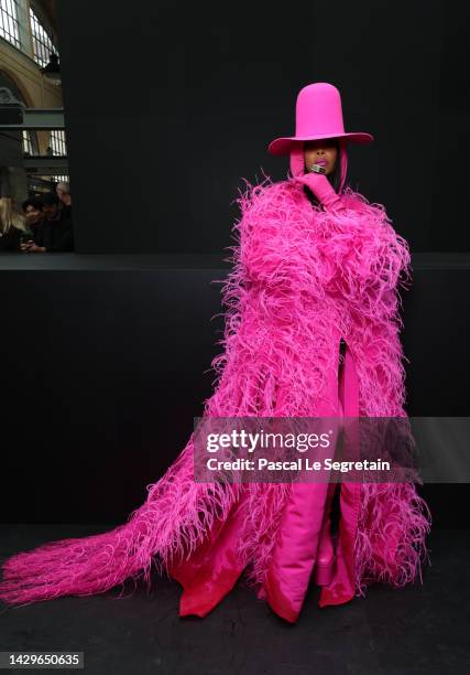Erykah Badu attends the Valentino Womenswear Spring/Summer 2023 show as part of Paris Fashion Week on October 02, 2022 in Paris, France.