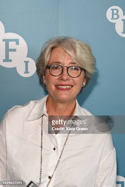 Dame Emma Thompson attends the BFI screening of "Madly, Deeply" at BFI Southbank on October 02, 2022 in London, England.