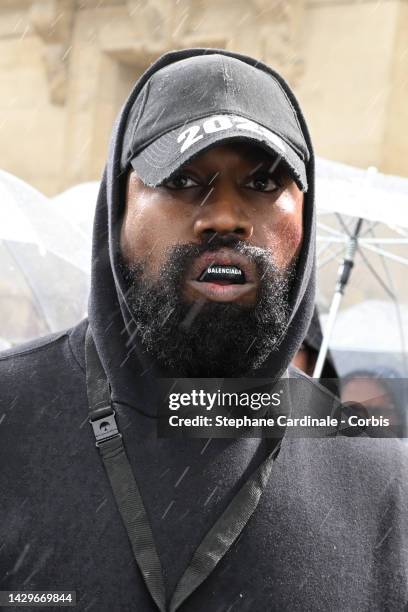 Kanye West attends the Givenchy Womenswear Spring/Summer 2023 show as part of Paris Fashion Week on October 02, 2022 in Paris, France.