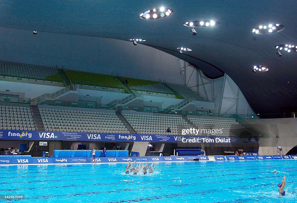 FINA Olympic Games Synchronised Swimming Qualification - LOCOG Test Event for London 2012: Media Day