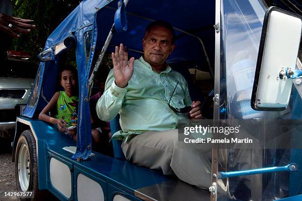 Jose Ramos Horts casts his vote in the second round of the Presidential elections on April 16, 2012 in Dili, East Timor. The second round run-off...